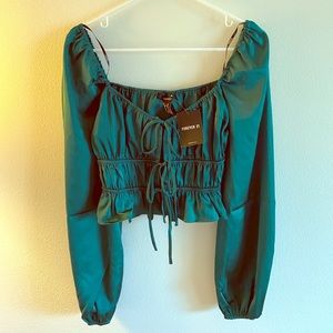 Forever 21 Emerald Crop Top